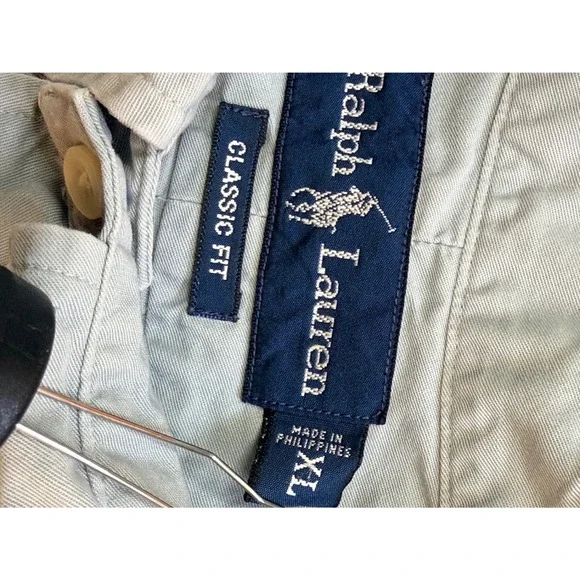 Vintage Ralph Lauren Button Down Mens XL Blue Gray Faded Classic Fit Shirt Pony - Picture 9 of 12